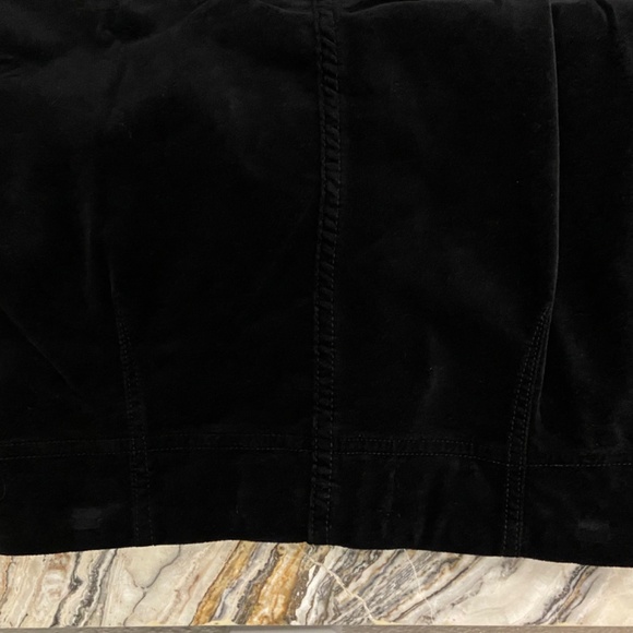 Veronica Beard Black Velvet Debbie Skinny Pants Size 27/ US 4 Silver Button Fly - Picture 4 of 5
